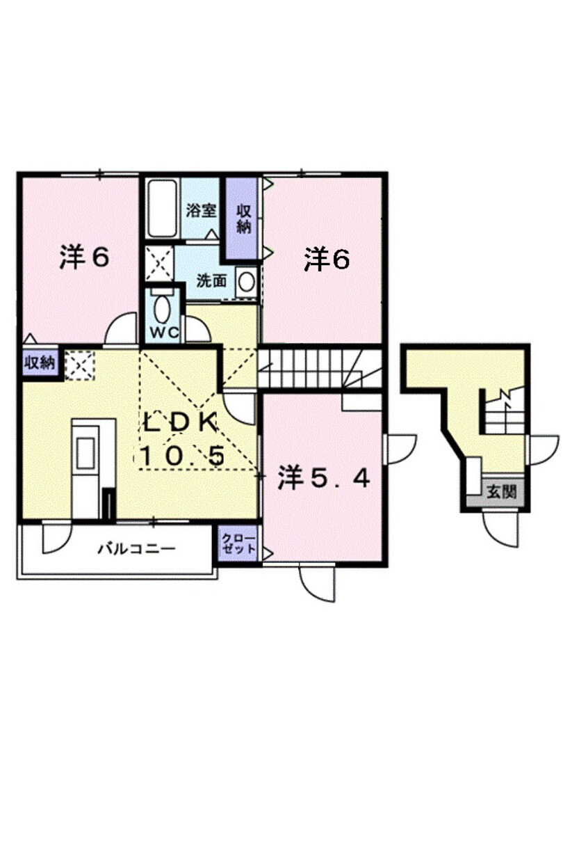 間取図 ア・ラ・モード小坂Ｂ