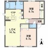 ハーミテージ　Ｂ棟 2LDKの間取り