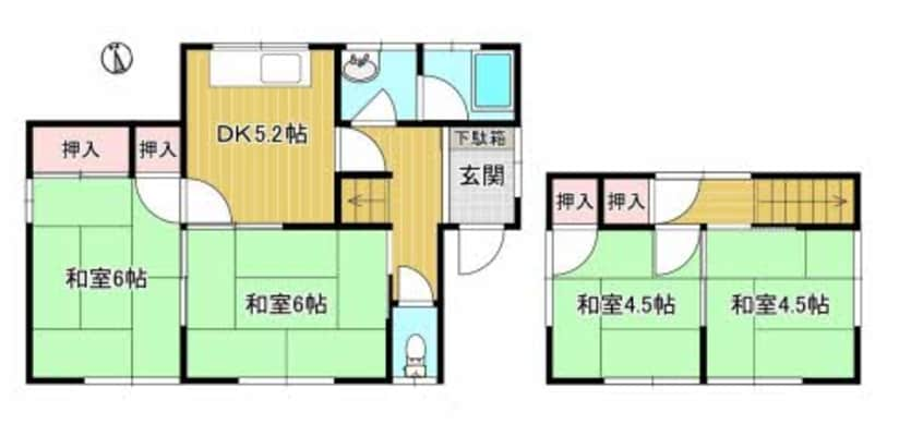 間取図 東野４丁目借家