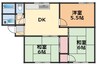 フローラル和泉 3DKの間取り