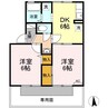 アベニュー北野Ｃ棟・ 2DKの間取り