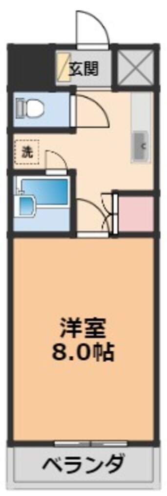 間取図 エコール久米・