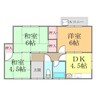 桑原4丁目中村貸家 3DKの間取り