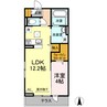 アルマヴィラ 1LDKの間取り