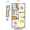 フェリシアス 2LDKの間取り