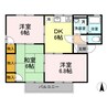 カーサ・フォンテーヌＣ・Ｄ・ 3DKの間取り