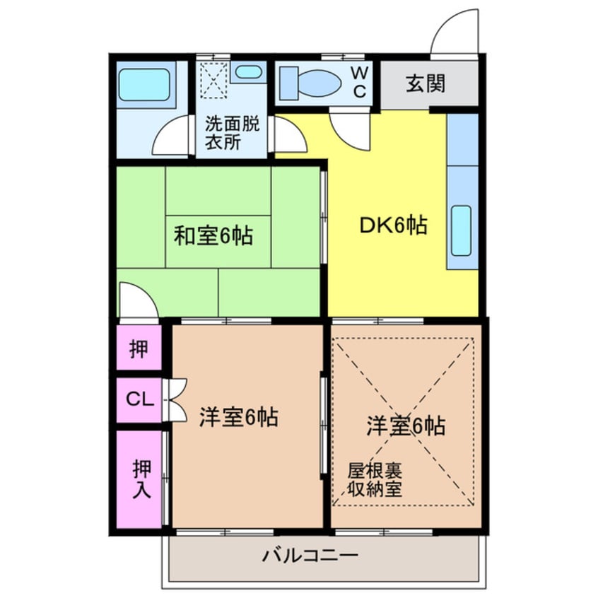 間取図 コーポ高市・