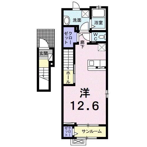 間取り図 アンジュー北吉井　Ｂ