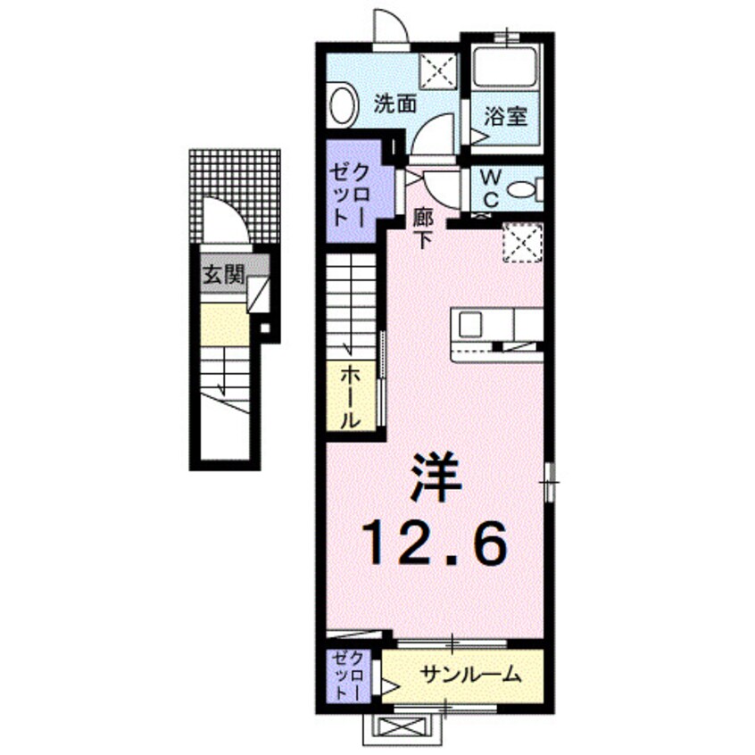 間取図 アンジュー北吉井　Ｂ