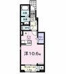 アルストロメリア 1Rの間取り