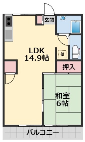 間取図 北久米ハイツ