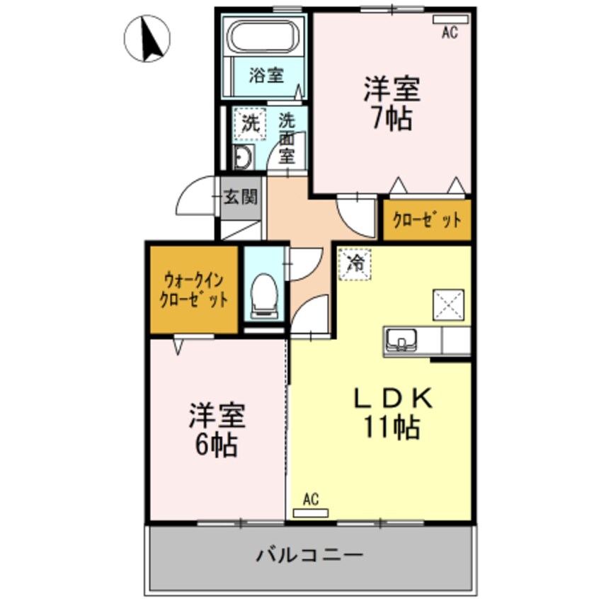 間取図 ルミエール朝生田・