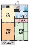 ドエル東山　Ａ・Ｂ・Ｃ棟・ 2DKの間取り