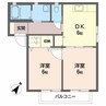 ナチュールＪ・ 2DKの間取り