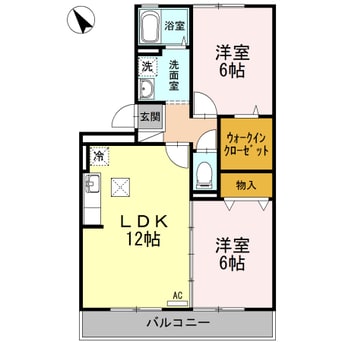 間取図 ハイム　カサペルテA・B・C・