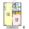 緑翠 1LDKの間取り
