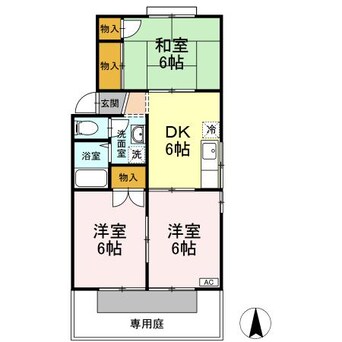 間取図 フレンドリー９１C・D・E