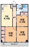 コーポ波藤 3DKの間取り