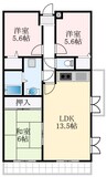 ベルコート初芝 3LDKの間取り