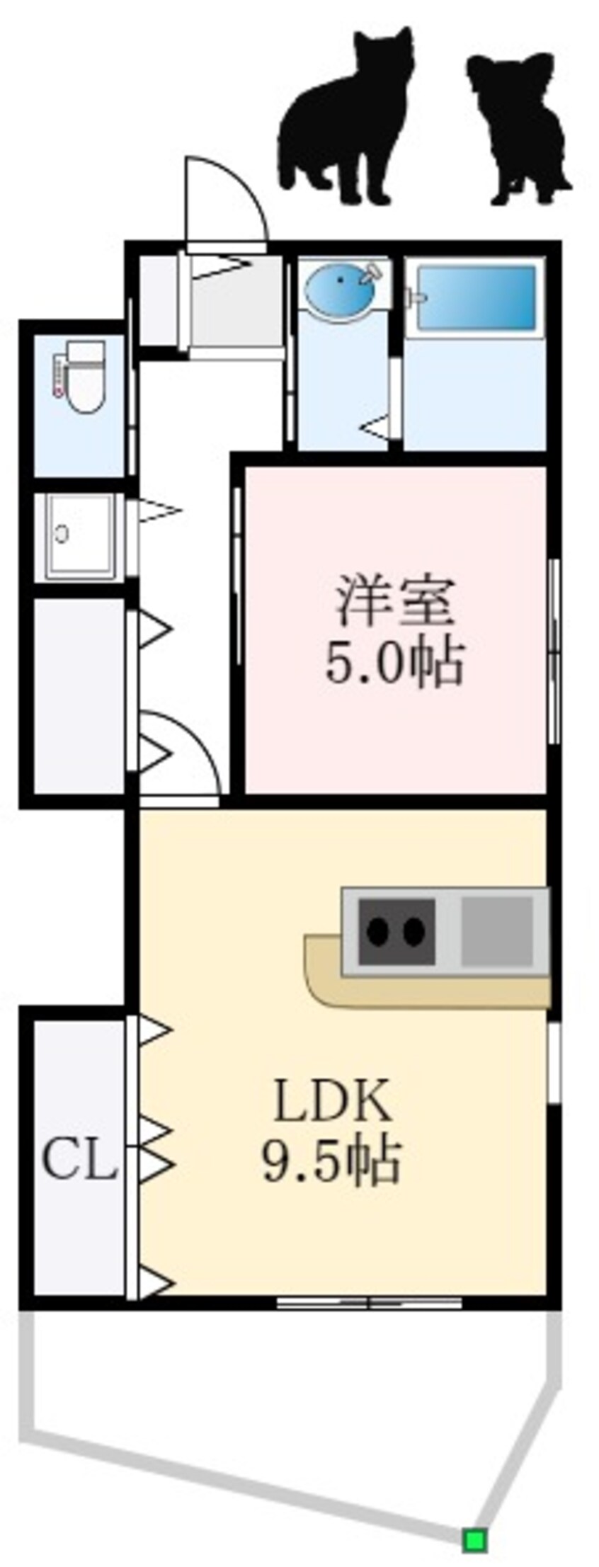 間取図 南海高野線/初芝駅 徒歩10分 1階 築16年