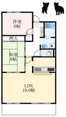 ブエナビスタ和泉中央 2LDKの間取り