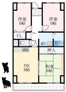 近鉄長野線/河内長野駅 徒歩31分 9階 築34年 3DKの間取り