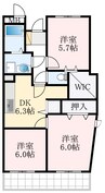 阪和線・羽衣線/津久野駅 徒歩24分 3階 築22年 3DKの間取り