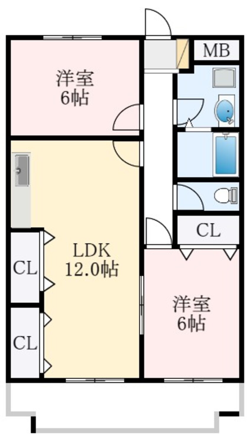 間取図 マリッチ小谷