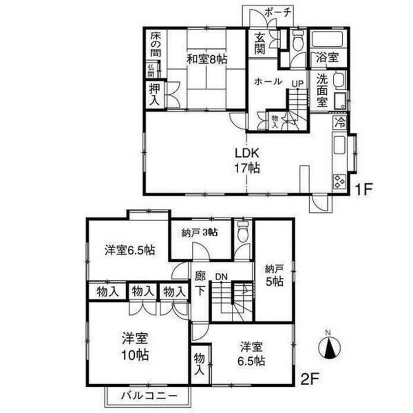 間取図 南海高野線/萩原天神駅 徒歩4分 1-2階 築29年