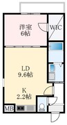 フジレジデンス 1LDKの間取り