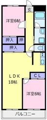 エスト深井 2LDKの間取り