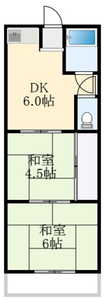 間取図 八田ハイツA棟