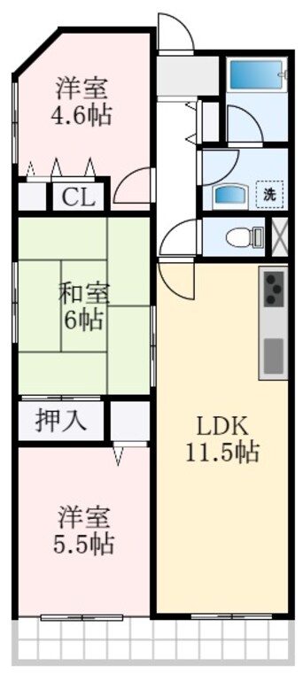 間取図 リヴィエールなかよし橋