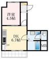 南海高野線/北野田駅 徒歩3分 2階 築10年 1DKの間取り