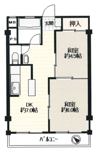 間取図 泉北高速鉄道/泉ケ丘駅 徒歩10分 7階 築49年