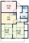 メゾン中塚 3DKの間取り