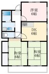 メゾン中塚 3DKの間取り