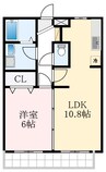 ベァーフルート深井A棟 1LDKの間取り