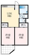 泉北高速鉄道/栂・美木多駅 徒歩15分 8階 築51年 2LDKの間取り