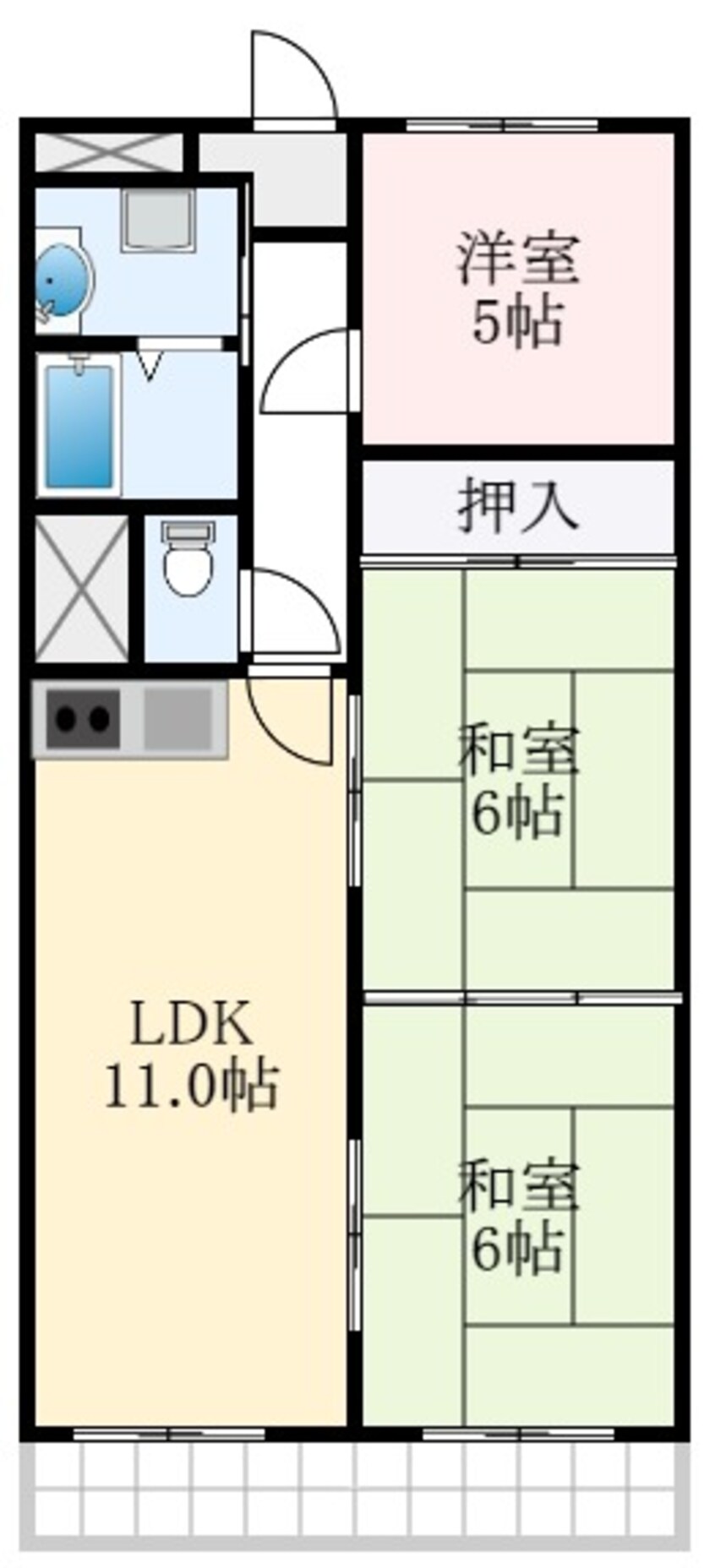 間取図 ディオハイツ金剛