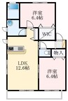 ソレイユヴィラ 2LDKの間取り