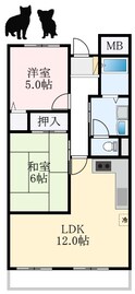 ヴィレジア(旧館)の間取図