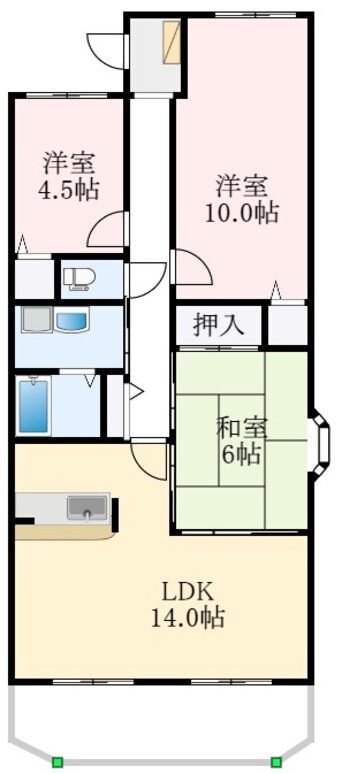 間取図 近鉄長野線/喜志駅 徒歩15分 4階 築21年