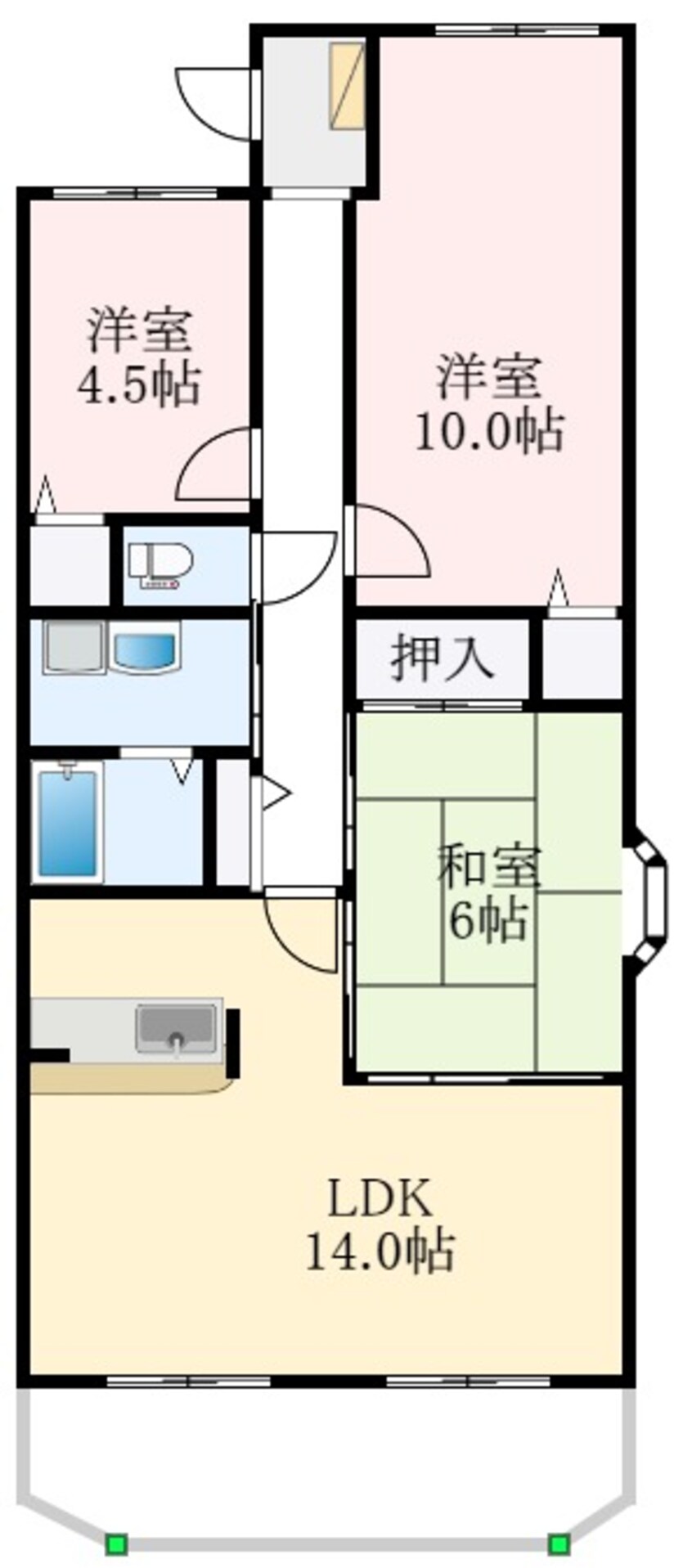 間取図 近鉄長野線/喜志駅 徒歩15分 4階 築21年