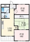 泉ヶ丘第3コーポラス 3DKの間取り