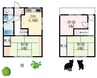 南海高野線/北野田駅 徒歩6分 1-2階 築51年 3DKの間取り