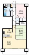 泉北高速鉄道/光明池駅 徒歩16分 3階 築24年 2LDKの間取り