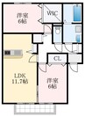 南海高野線/金剛駅 徒歩10分 1階 築17年 2LDKの間取り