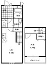 フジパレススリーハーブスほたる 1LDKの間取り