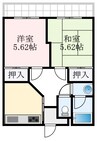 谷野マンション 2DKの間取り